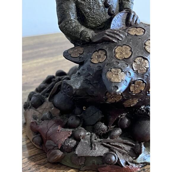 Vtg Tom Clark & Tim Wolfe 1998 Signing Event Sculpture GNOME FALL PIG 1985 - Picture 3 of 8